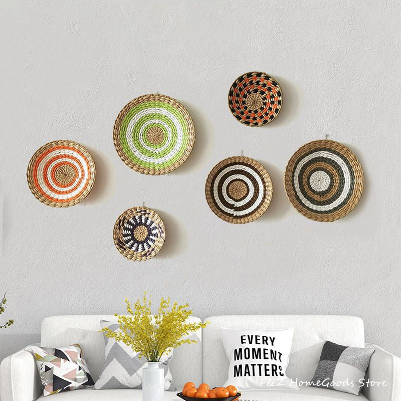 Boho Nordic Woven Grass Wall Decoration