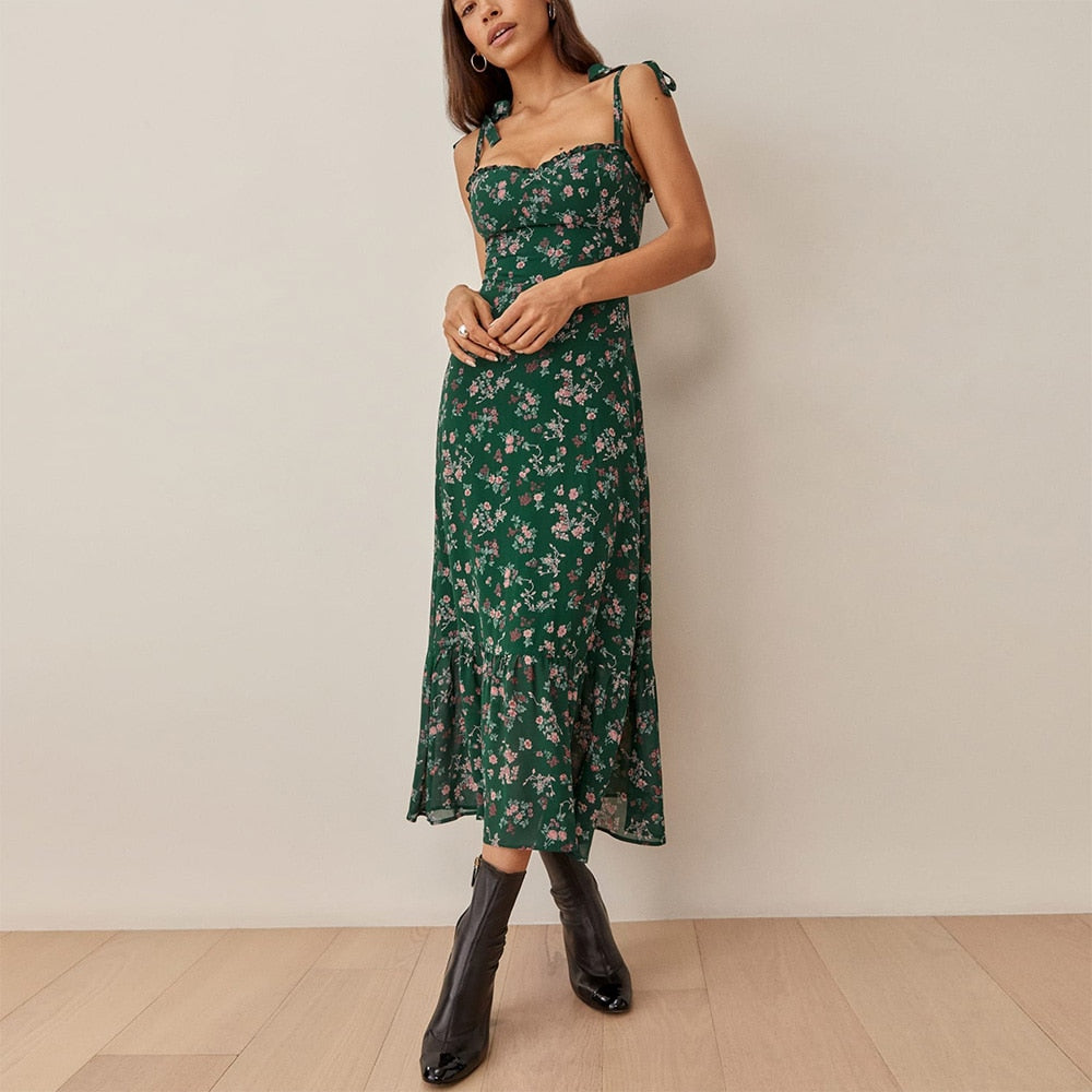 Elegant Floral Boho Maxi Dress - Top Boho
