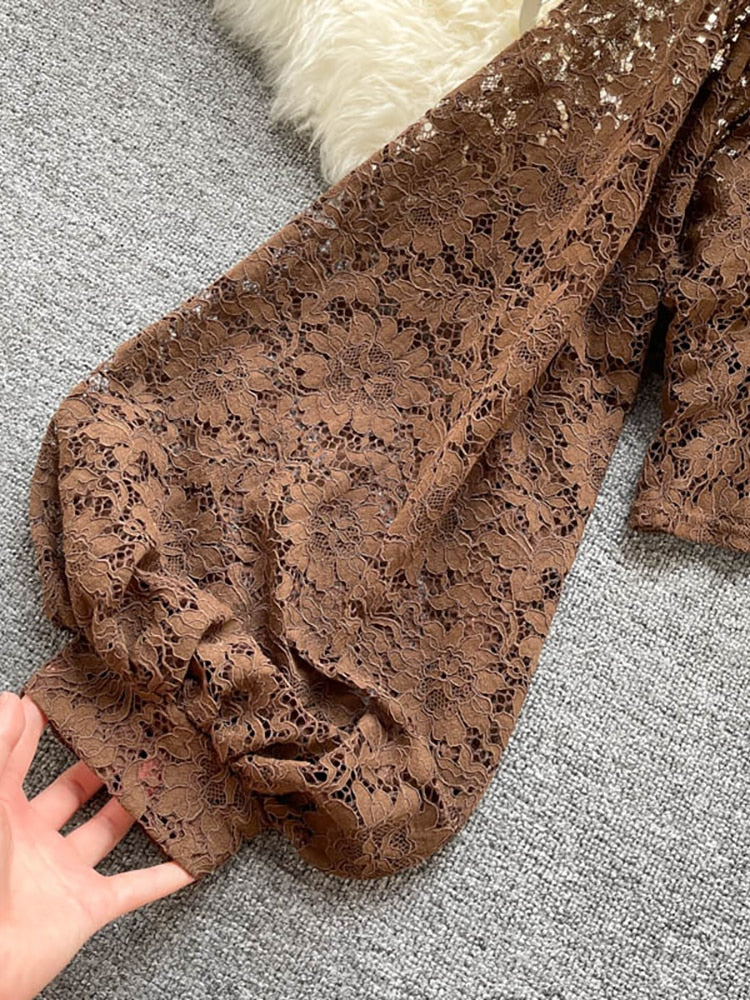 Boho Chic V-Neck Lace Blouse - Top Boho