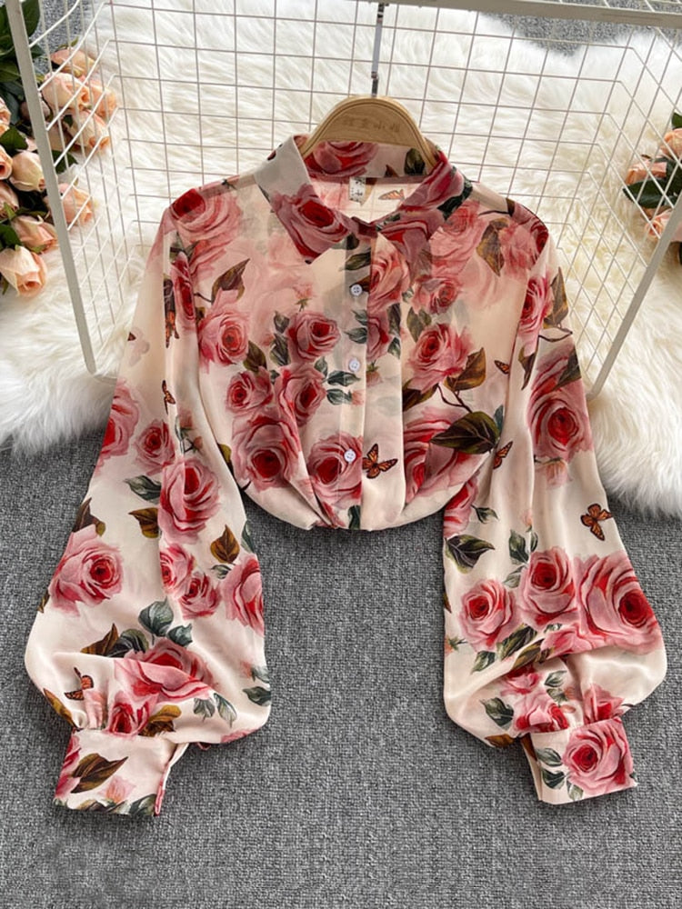Boho Chiffon Floral Blouse - Top Boho