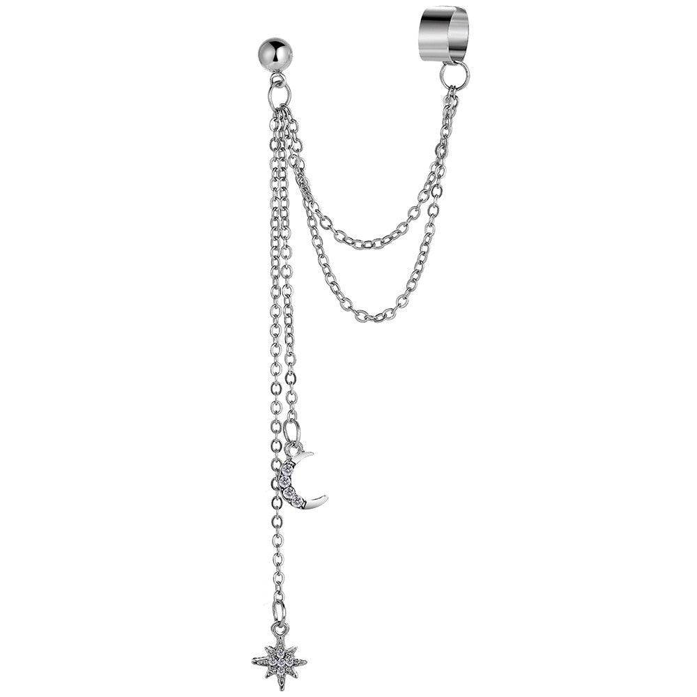 Boho Multilayer Long Tassel Ear Cuff