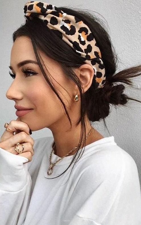 Boho Cross Knotted Bow Headband