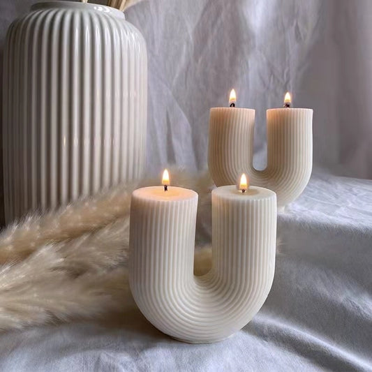 U-Shaped Geometric Scented Candles - Top Boho