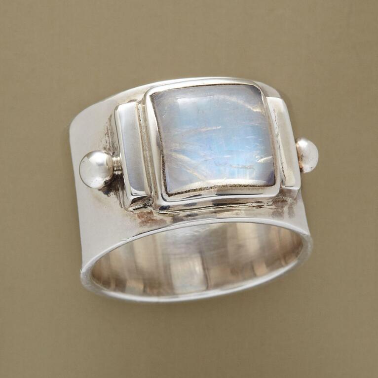 Boho Moonstone Healing Crystal Ring