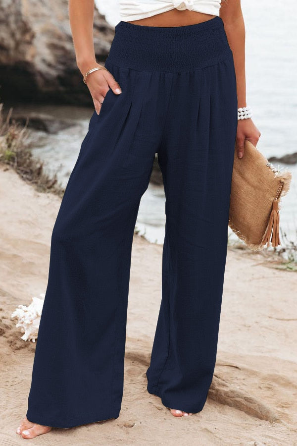 Boho Wide Leg Cotton Pants - Top Boho