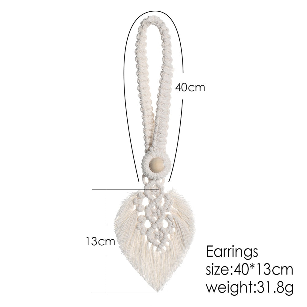 Boho Leaf Curtain Tieback - Top Boho