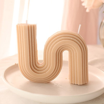 U-Shaped Geometric Scented Candles