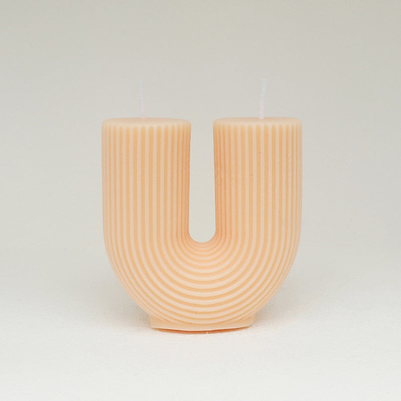 U-Shaped Geometric Scented Candles