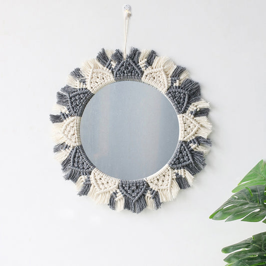 Boho Chic Macrame Round Mirror - Top Boho