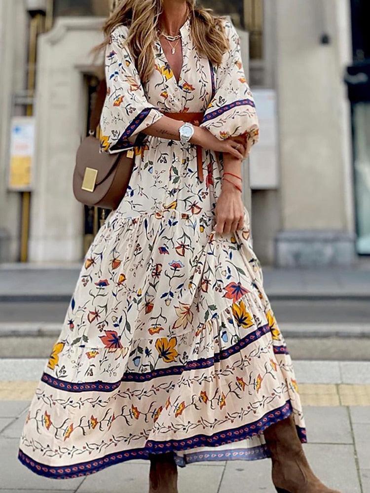 Vintage Boho Print Maxi Dress – Top Boho Vintage Boho Print Maxi Dress – Top Boho