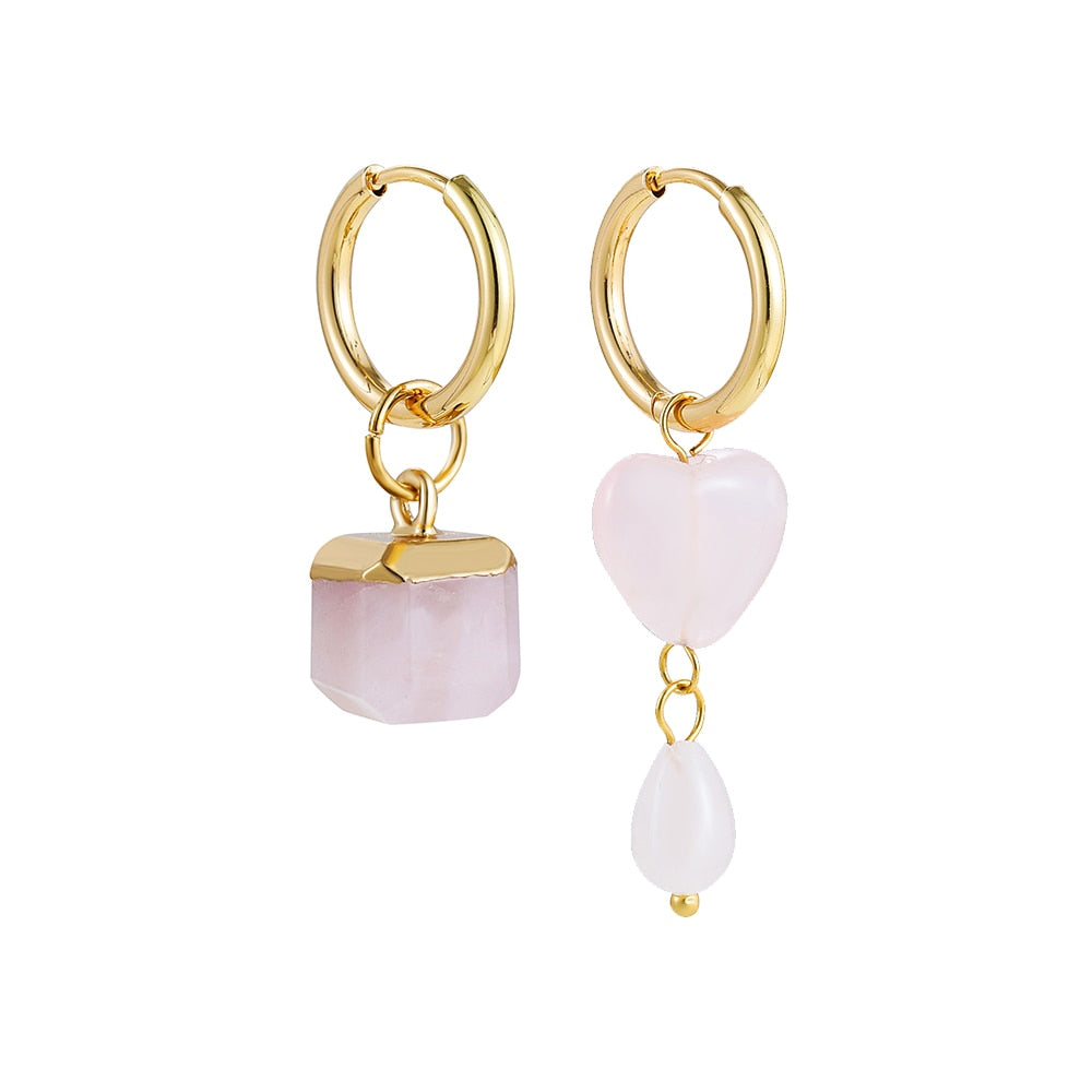 Boho Handmade Natural Stone Charm Earrings