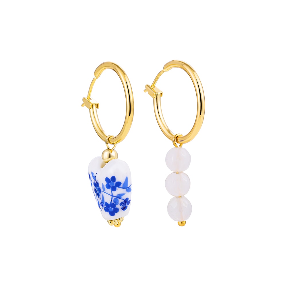 Boho Handmade Natural Stone Charm Earrings