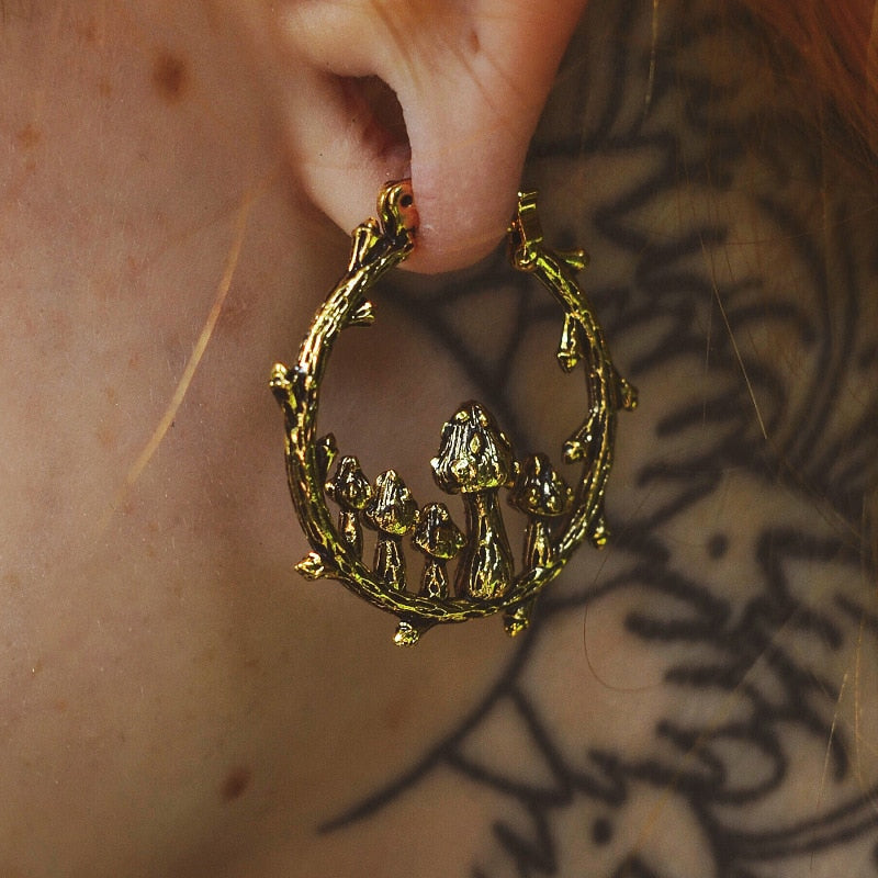 Funkadelic Metal Hoop Earrings - Top Boho