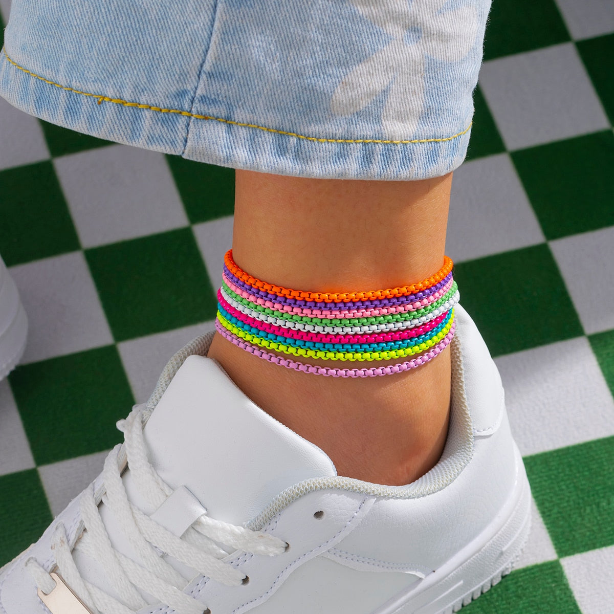 Colorful Iron Chain Anklet - Top Boho