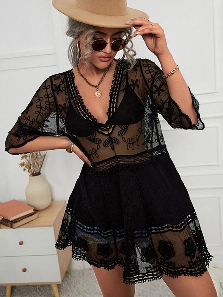 Boho Chic Lace Dress - Top Boho