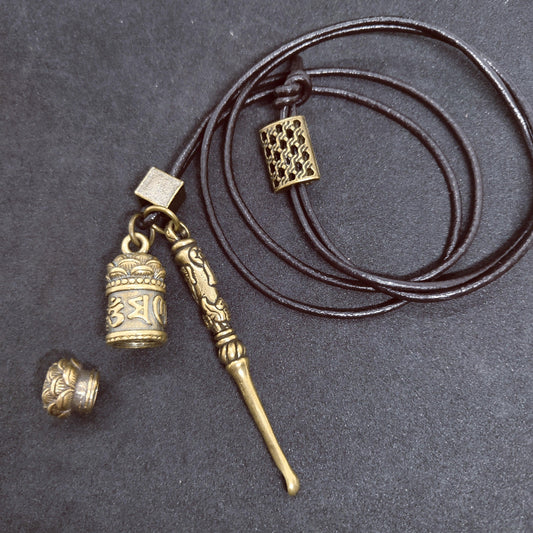 Mini Spoon with Brass Jar Pendants - Top Boho