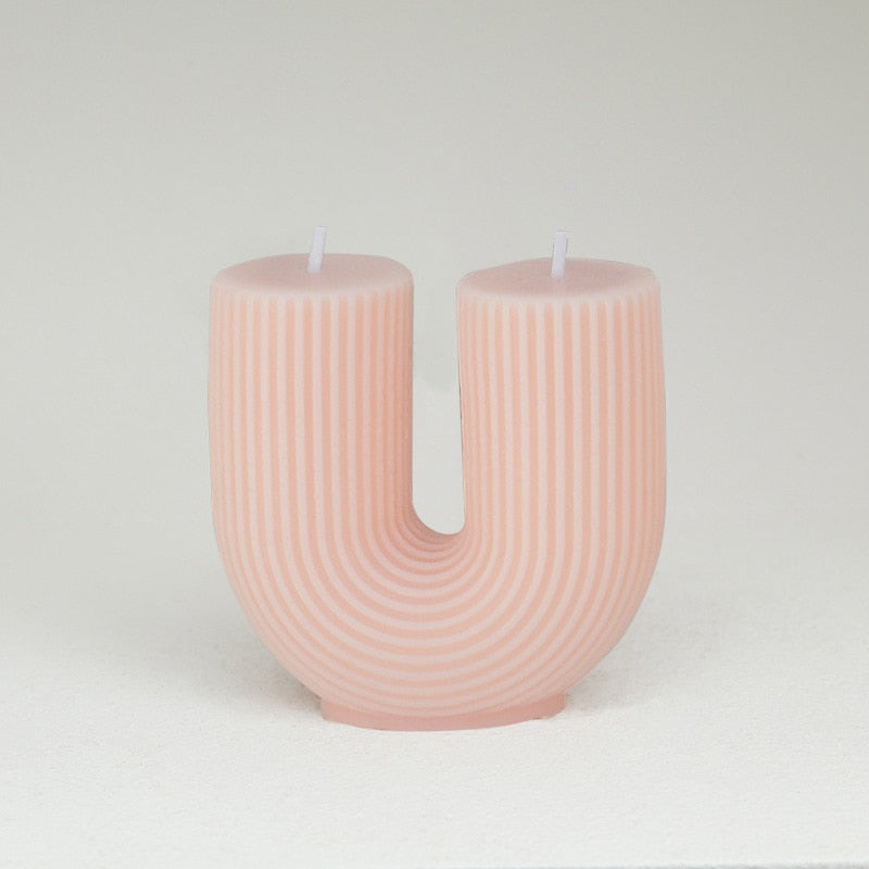 U-Shaped Geometric Scented Candles