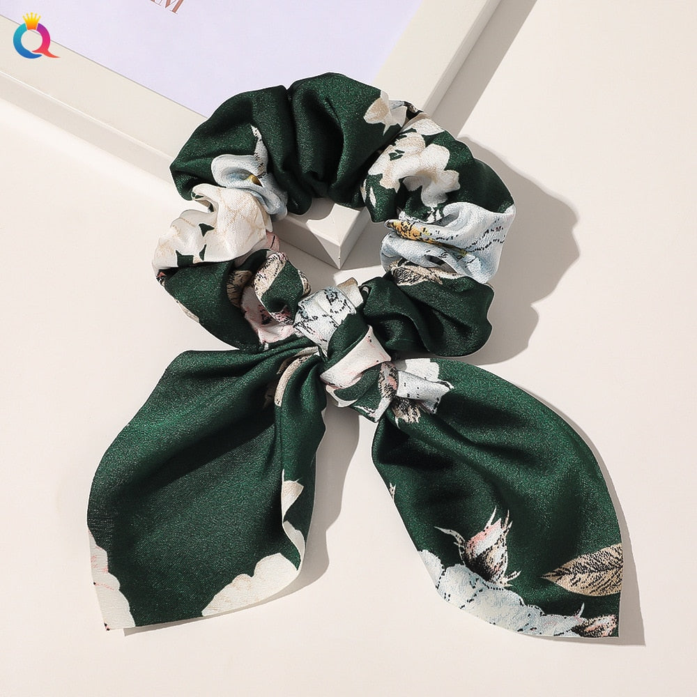 Boho Floral Bowknot Hair Ties