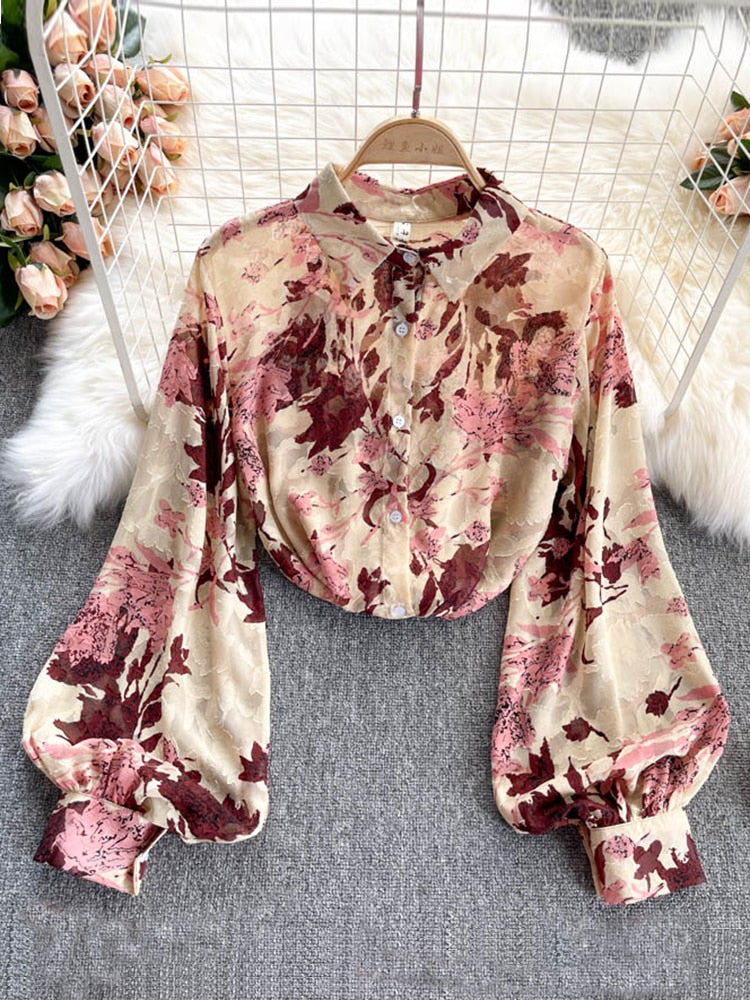 Boho Chiffon Floral Blouse - Top Boho