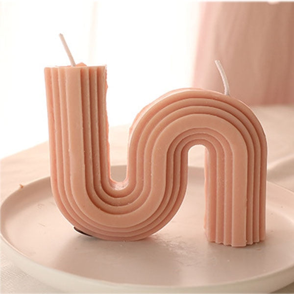 U-Shaped Geometric Scented Candles