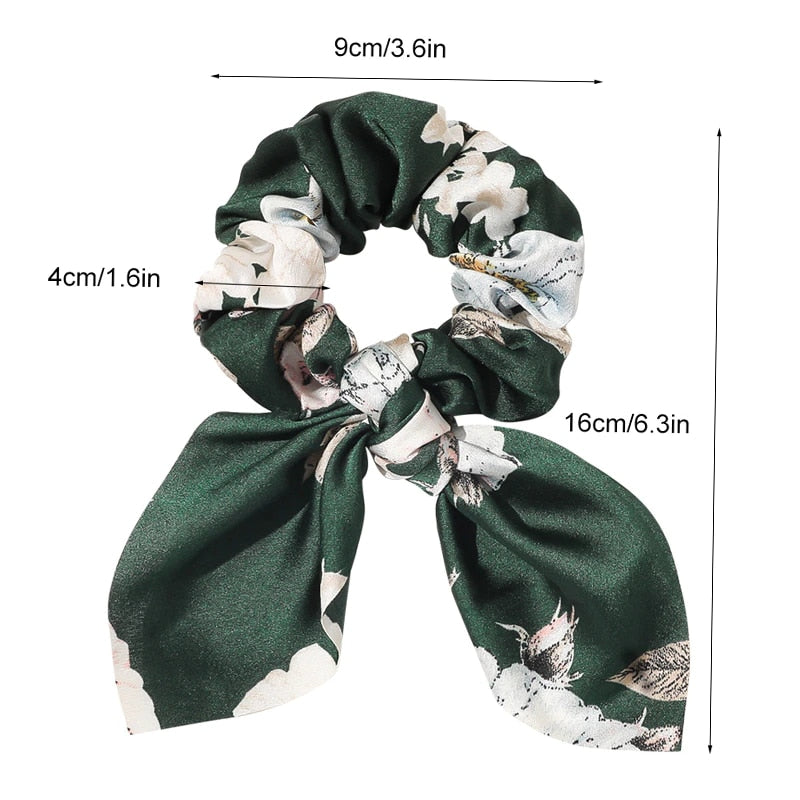 Boho Floral Bowknot Hair Ties