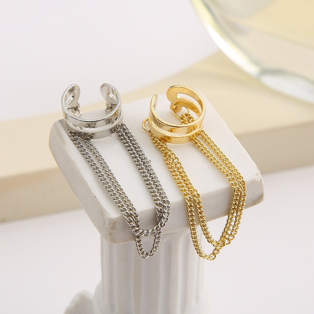 Boho Multilayer Long Tassel Ear Cuff