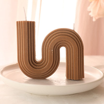 U-Shaped Geometric Scented Candles