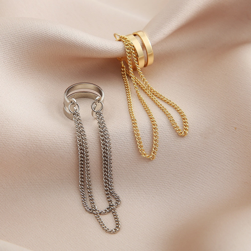 Boho Multilayer Long Tassel Ear Cuff