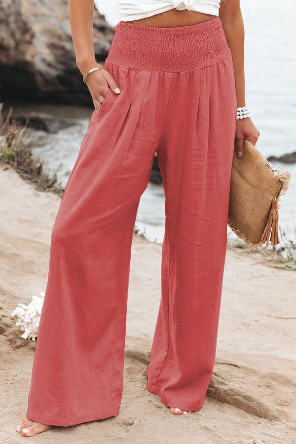 Boho Wide Leg Cotton Pants - Top Boho