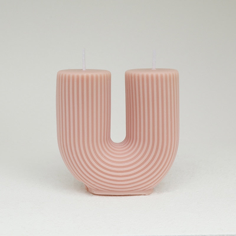U-Shaped Geometric Scented Candles