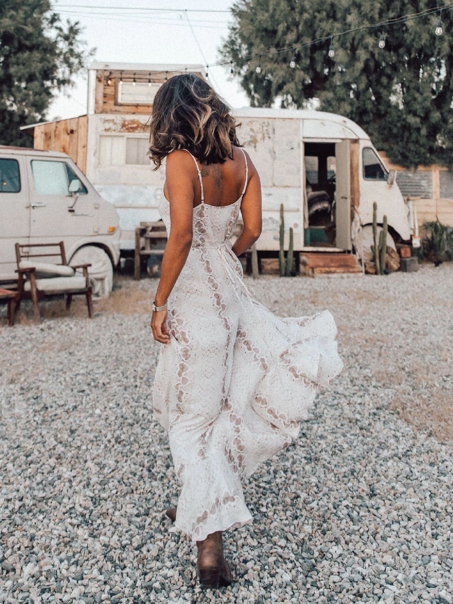 Boho Snake Print Maxi Dress