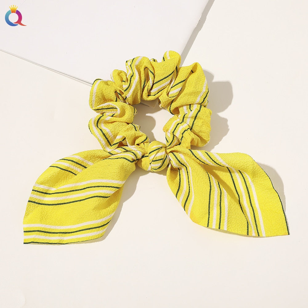 Boho Floral Bowknot Hair Ties