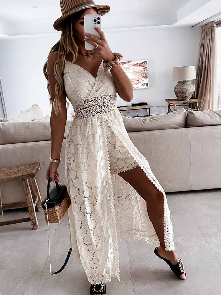 Boho Chic Lace Sundress - Top Boho