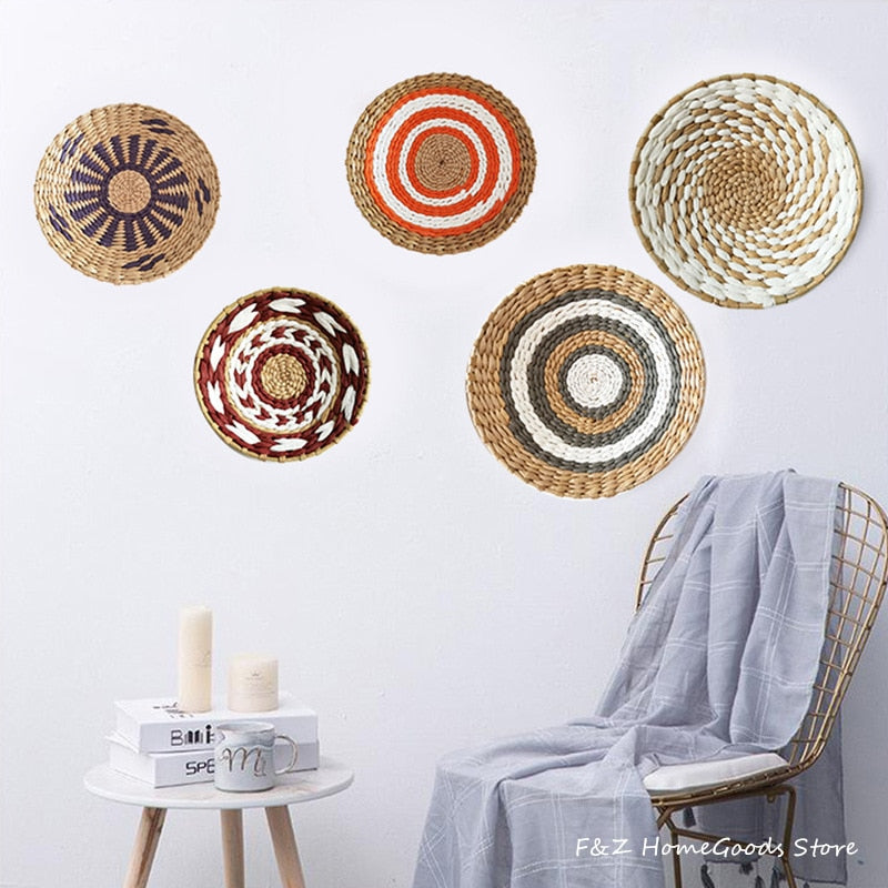 Boho Nordic Woven Grass Wall Decoration