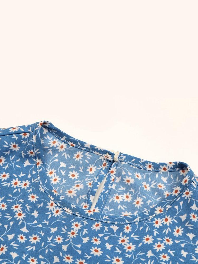 Retro Bohemian Floral Dress - Top Boho