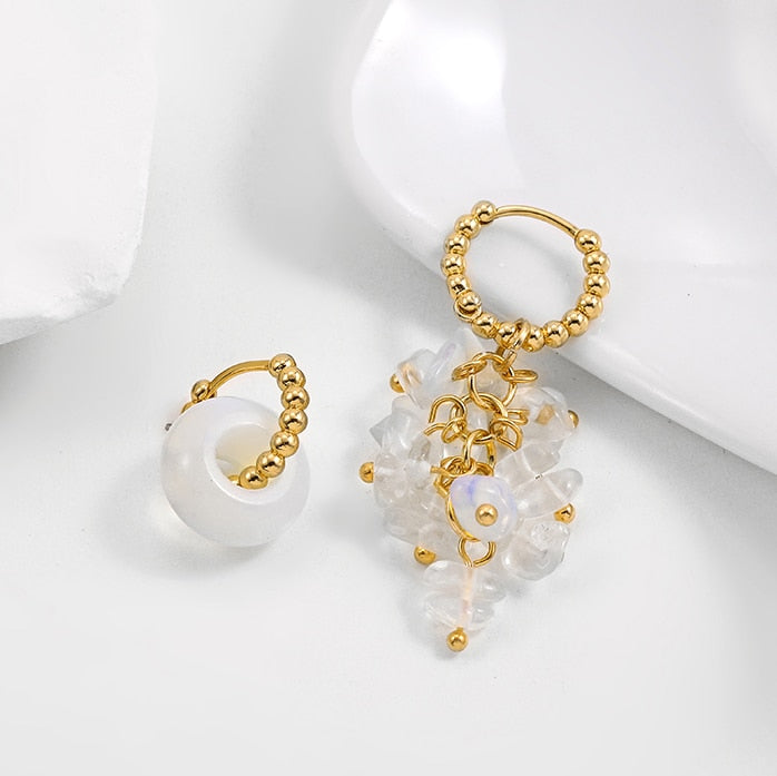 Boho Handmade Natural Stone Charm Earrings
