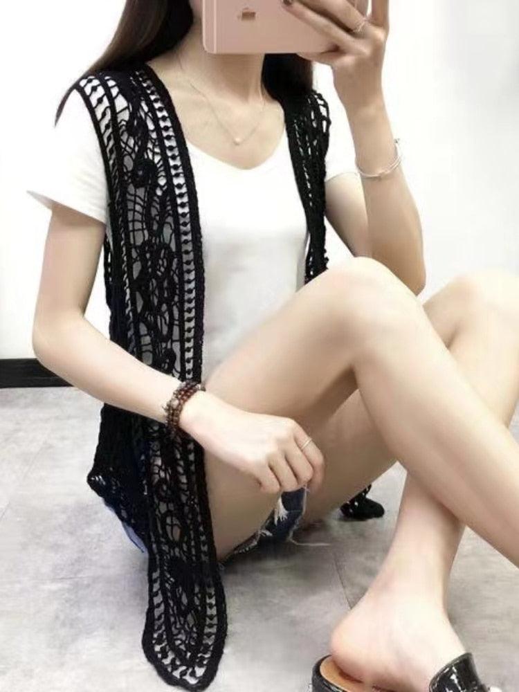 Boho Crochet Vest - Top Boho