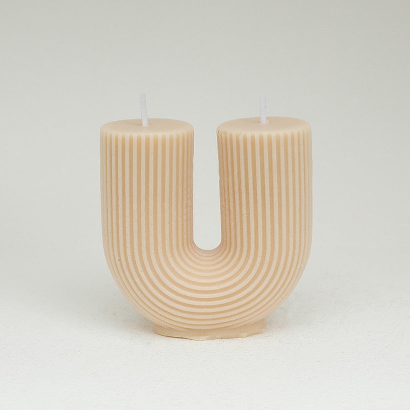 U-Shaped Geometric Scented Candles