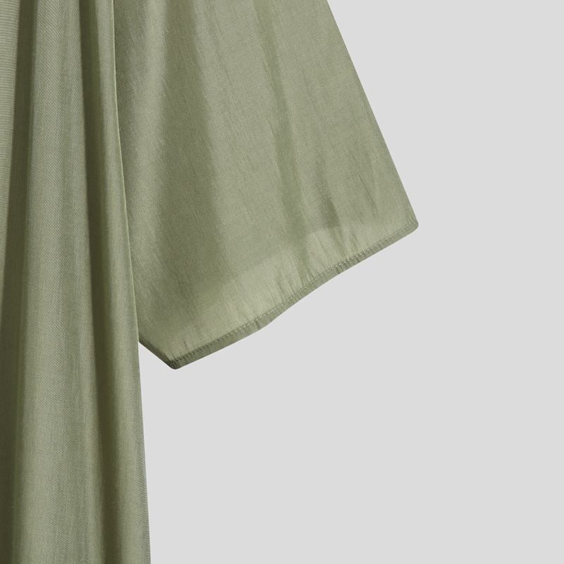 Short Sleeve Long Style Cardigan - Top Boho