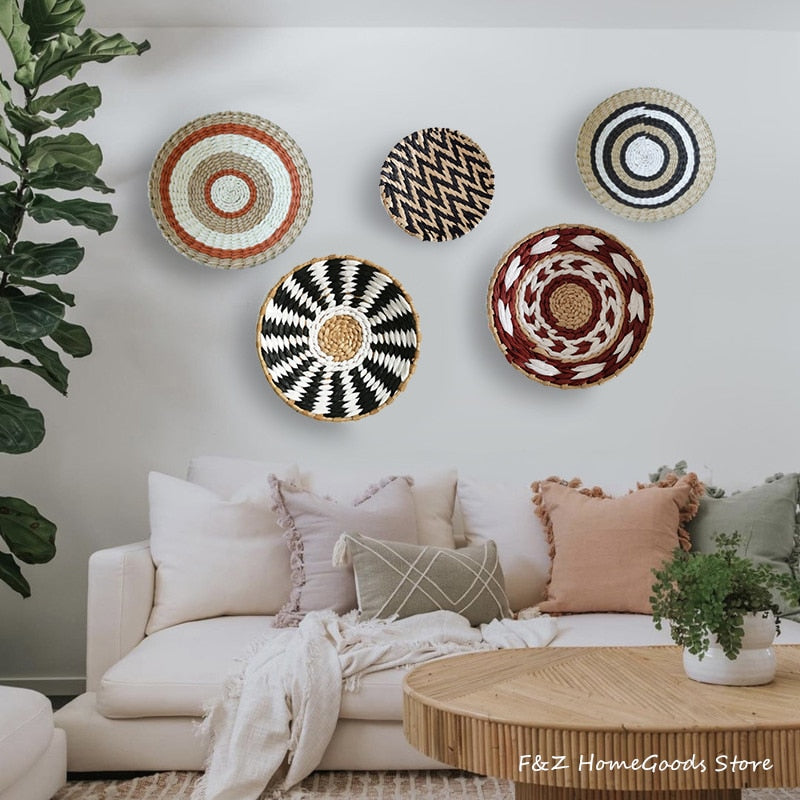 Boho Nordic Woven Grass Wall Decoration