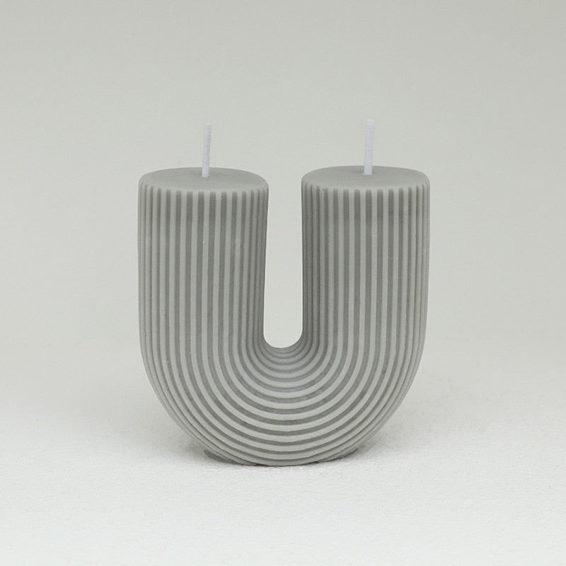 U-Shaped Geometric Scented Candles