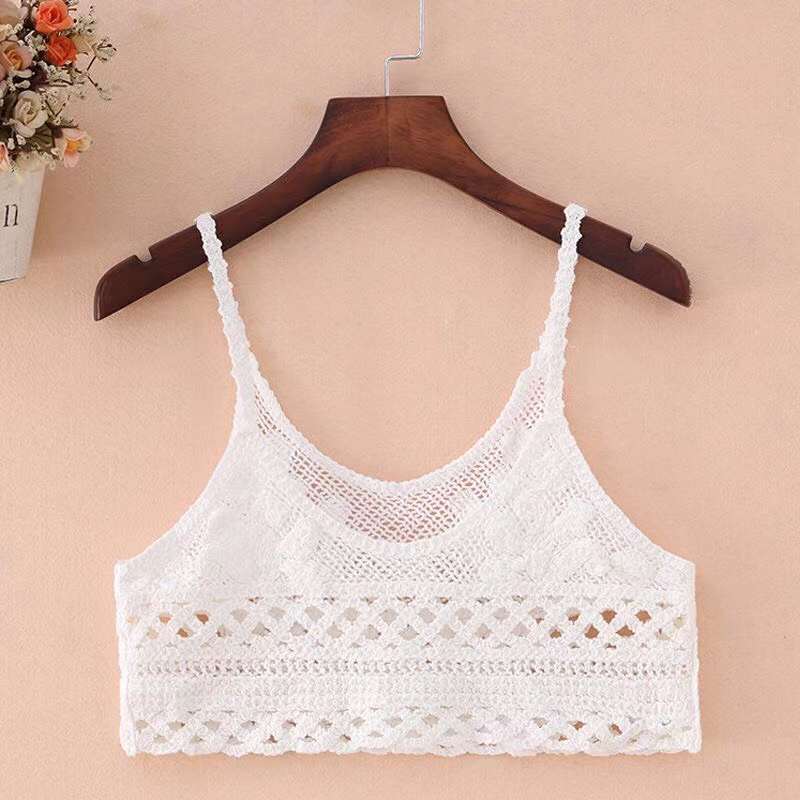 Crochet Tassel Halter Neck Crop Top - Top Boho