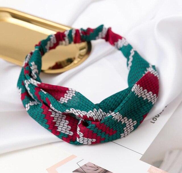 Boho Cross Knotted Bow Headband