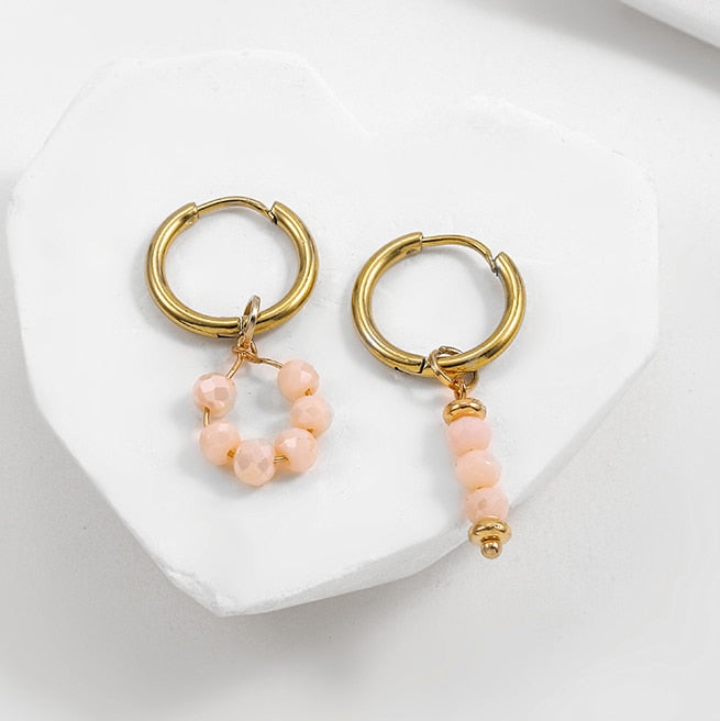 Boho Handmade Natural Stone Charm Earrings