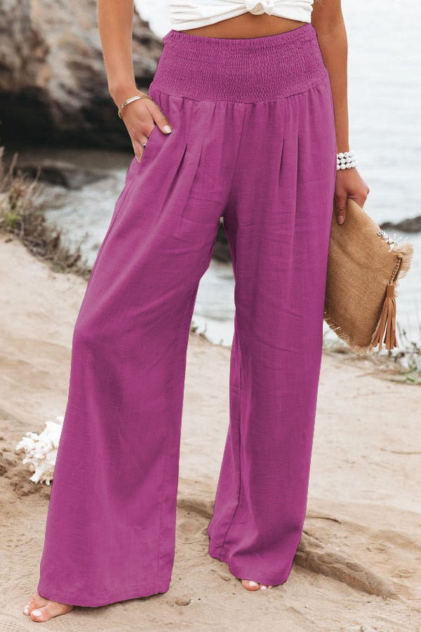 Boho Wide Leg Cotton Pants - Top Boho