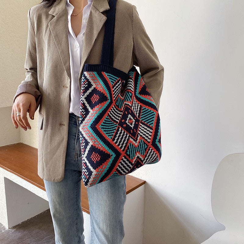 Boho Chic Crochet Tote Bag - Top Boho