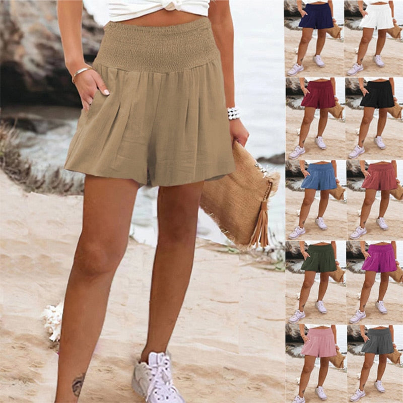 Boho High Waist Casual Shorts - Top Boho