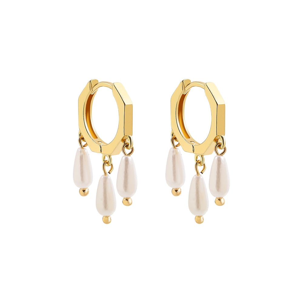 Boho Handmade Natural Stone Charm Earrings