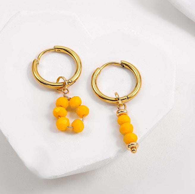 Boho Handmade Natural Stone Charm Earrings