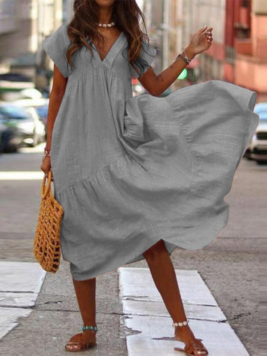 Bohemian V-Neck Dress - Top Boho